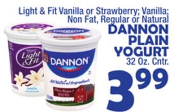 Bravo Supermarkets Dannon plain yogurt offer