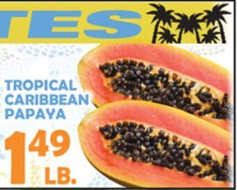 Bravo Supermarkets Tropical caribbean papaya offer