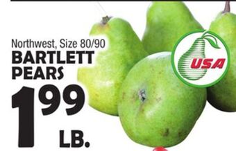 Bravo Supermarkets Bartlett pears offer