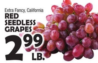 Bravo Supermarkets Red seedless grapes offer