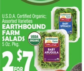 Bravo Supermarkets Earthbound farm salads offer