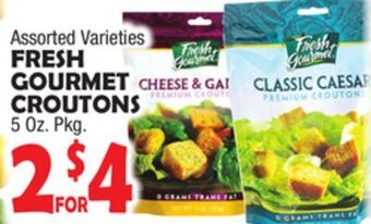 Bravo Supermarkets Fresh gourmet croutons offer