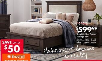 Big Lots Broyhill eden queen storage bed offer