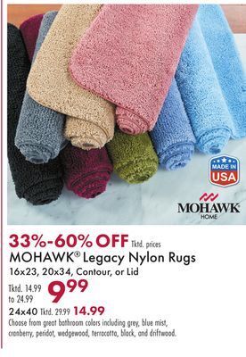 Boscov's Mohawk® legacy nylon rugs offer