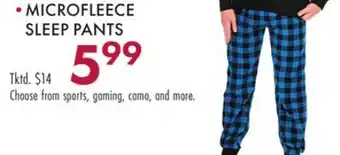 Boscov's Microfleece sleep pants offer