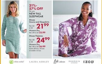 Boscov's New fall sleepwear offer