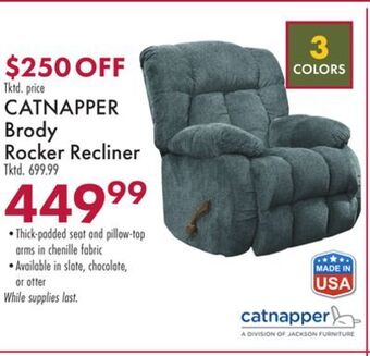 Boscov's Catnapper brody rocker recliner offer