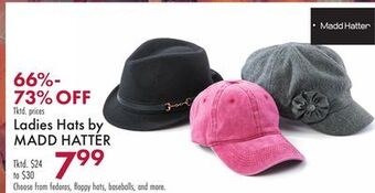 Boscov's Ladies hats by madd hatter offer