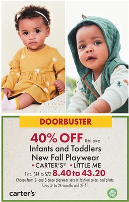 Boscov's Infants and toddlers new fall playwear offer