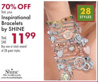 Boscov's Inspirational bracelets by shine offer