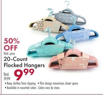 Boscov's 20-count flocked hangers offer