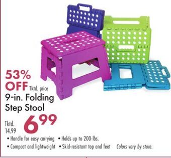 Boscov's 9-in. folding step stool offer