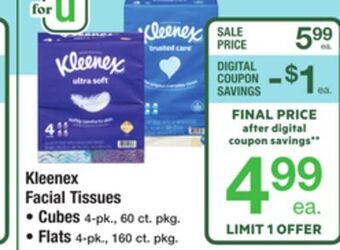 ACME Kleenex facial tissues offer