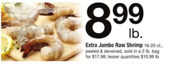 ACME Extra jumbo raw shrimp offer