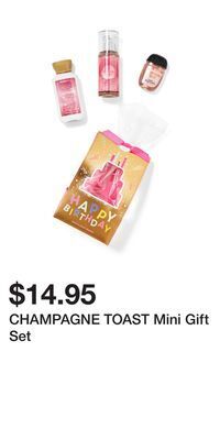 Bath & Body Works Champagne toast mini gift set offer