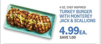 Kings Food Markets Turkey burger with monterey jack & scallions offer