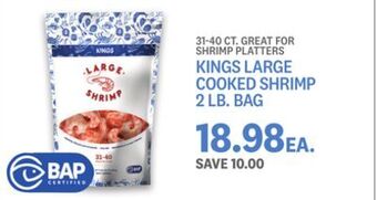 Kings Food Markets Kings large cooked shrimp offer