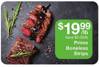 Fairway Store Market Prime boneless strips offer