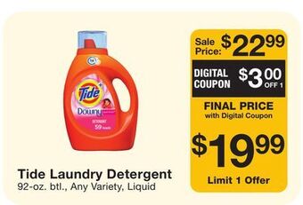 Fairway Store Market Tide laundry detergent offer