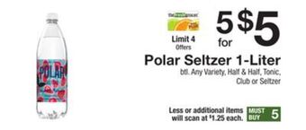 The Fresh Grocer Seltzer 1-liter offer