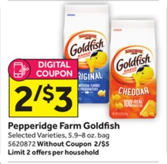 Stop&Shop Pepperidge farm goldfish offer