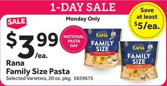 Stop&Shop Rana family size pasta offer
