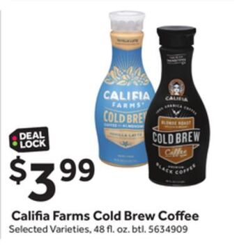 Stop&Shop Califia farms cold brew coffee offer