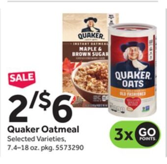 Stop&Shop Quaker oatmeal offer