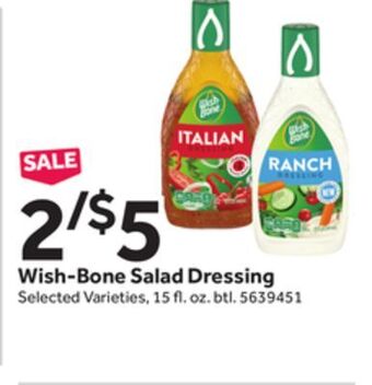 Stop&Shop Wish-bone salad dressing offer
