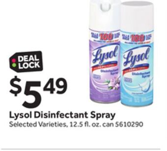 Stop&Shop Lysol disinfectant spray offer