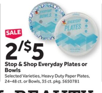 Stop&Shop Stop & shop everyday plates or bowls offer