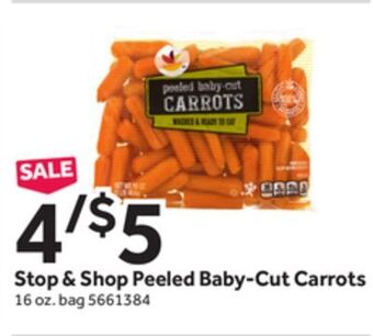 Stop&Shop Stop & shop peeled baby-cut carrots offer