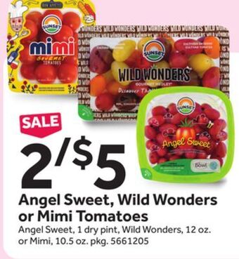 Stop&Shop Angel sweet, wild wonders or mimi tomatoes offer
