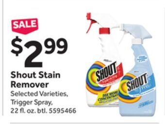 Stop&Shop Shout stain remover offer