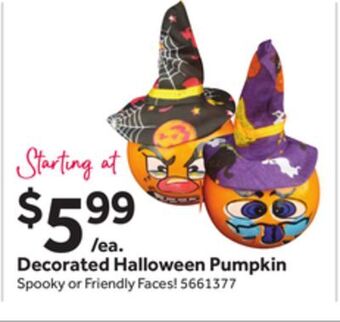 Stop&Shop Decorated halloween pumpkin offer