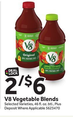 Stop&Shop V8 vegetable blends offer