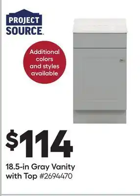 Lowe's 18.5-in gray vanity with top offer