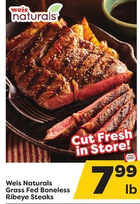 Weis Markets Weis naturals grass fed boneless ribeye steaks offer