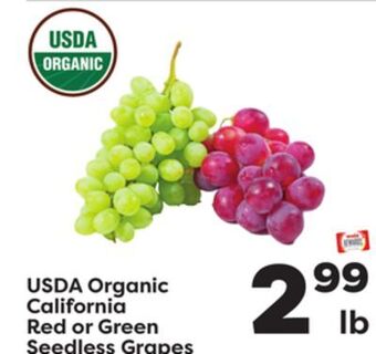 Weis Markets California red or green seedless grapes offer