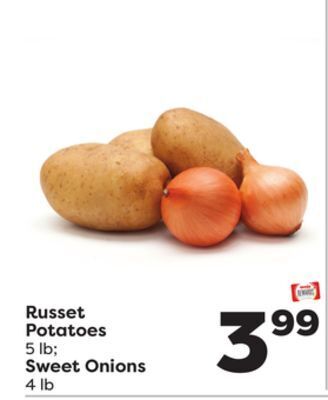 Weis Markets Russet potatoes 5 lb sweet onions 4 lb offer