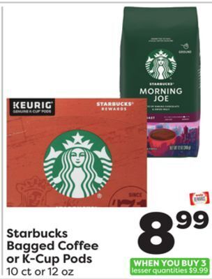Weis Markets Starbucks bagged coffee or k-cup pods offer