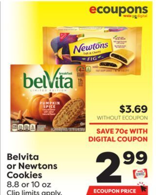 Weis Markets Belvita or newtons cookies offer