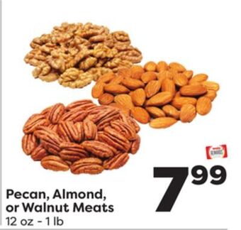 Weis Markets Pecan, almond, or walnut meats offer