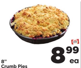 Weis Markets 8" crumb pies offer