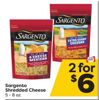 Weis Markets Sargento shredded cheese offer