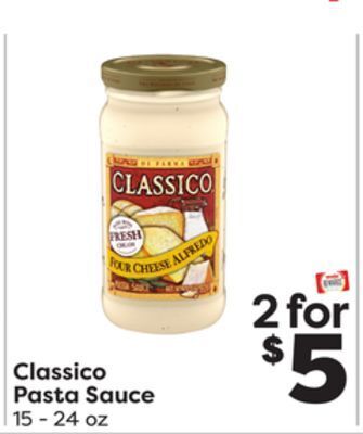 Weis Markets Classico pasta sauce offer