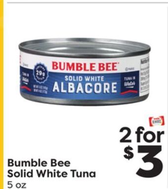 Weis Markets Bumble bee solid white tuna offer