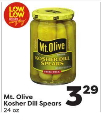 Weis Markets Mt. olive kosher dill spears offer