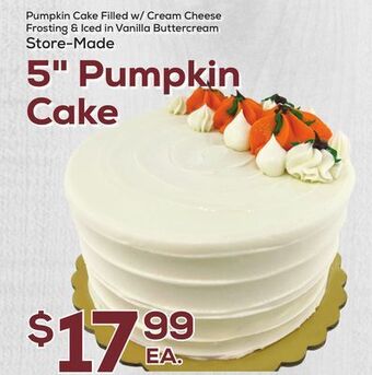 DeCicco & Sons 5" pumpkin cake offer