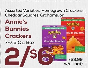 DeCicco & Sons Annie's bunnies crackers offer